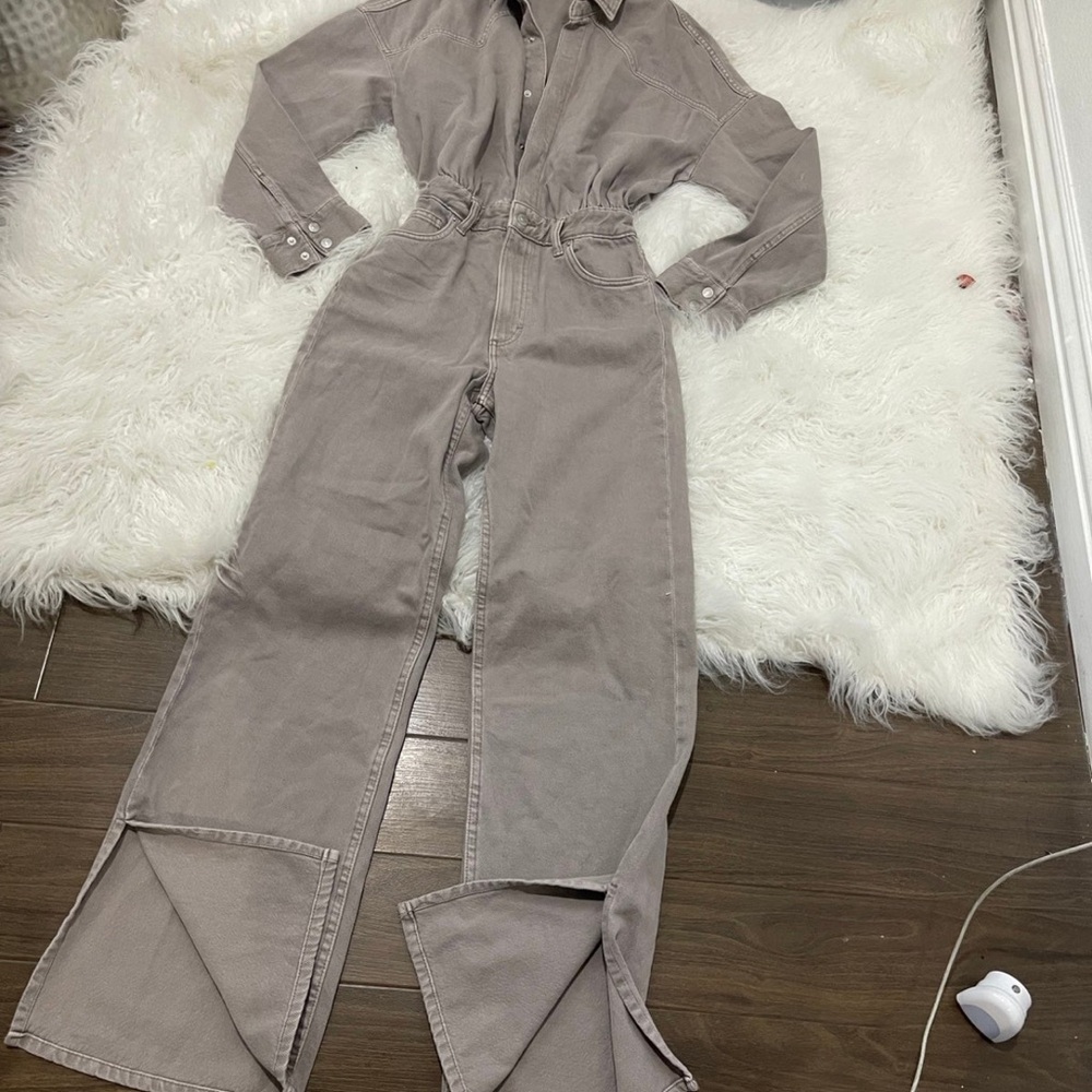 Zara Taupe Jumpsuit - Picture 2 of 4